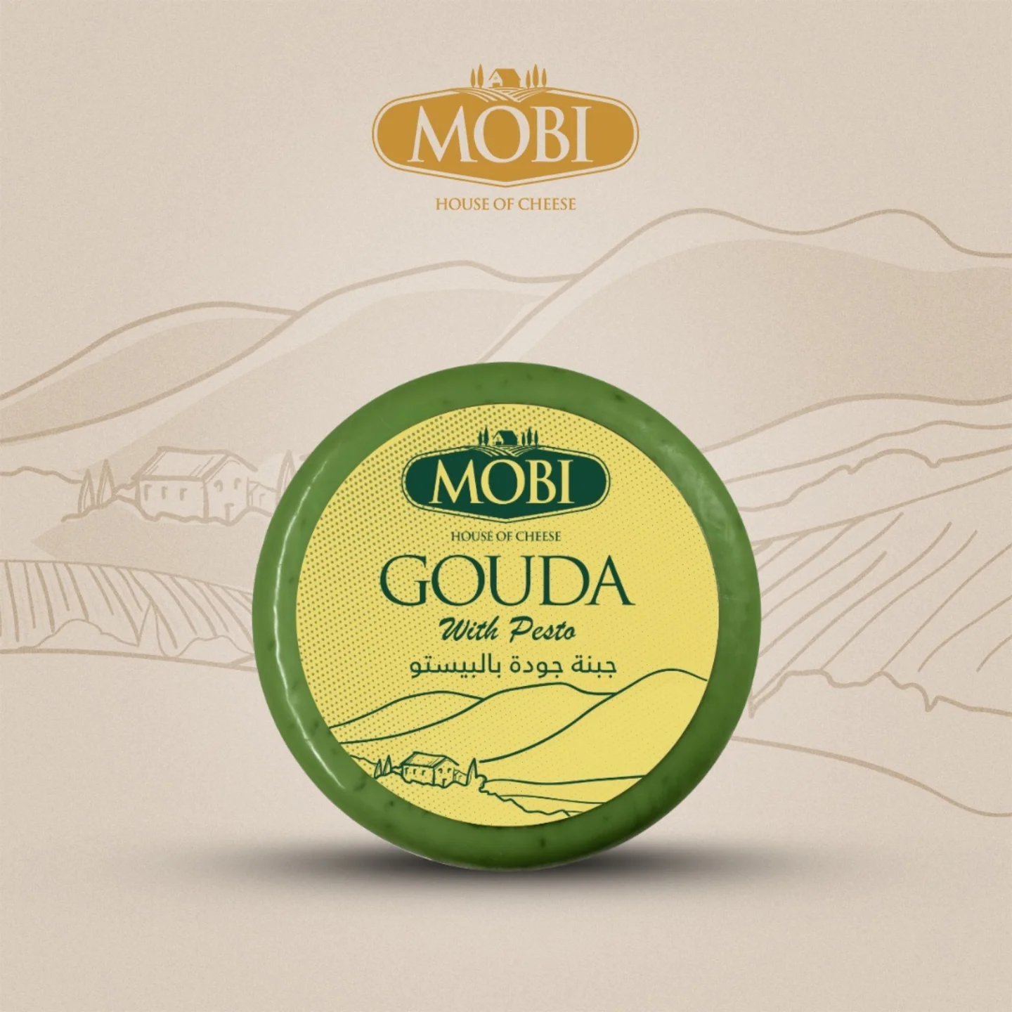 Gouda Cheese with Pesto